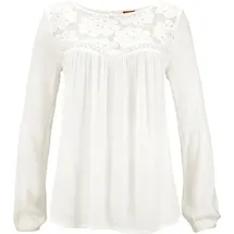Buffalo Spitzenbluse Damen creme Gr.40
