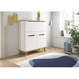 Home Affaire Sekretär Alesund Weiß / Eiche