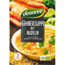 dennree Hühnersuppe mit Nudeln bio