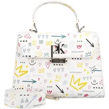 Peter Kaiser Henkeltasche Leder Gelb/Weiß