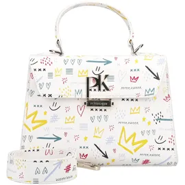 Peter Kaiser Henkeltasche Leder Gelb/Weiß