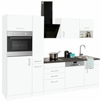 Held MÖBEL Küchenzeile »Haiti«, mit E-Geräten, Breite 260 cm, weiß