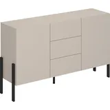 INOSIGN Sideboard »Jukon, Breite 150 bzw.180 cm, moderne grifflose Kommode«, Schubladenschrank 2 Türen/3 Schubkästen, push-to-open-Funktion, beige