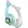 Avizar Bluetooth Kinderkopfhörer Katzenohren Minzgrün