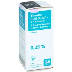 Timolol 0,25% At-1a Pharma Augentropfen 5 ml