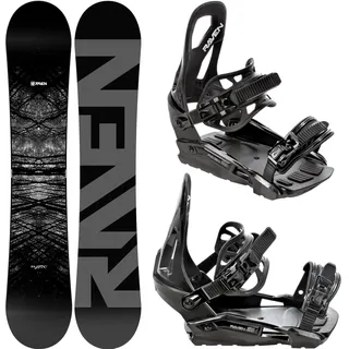 RAVEN Snowboard Set: Snowboard Mystic + Bindung s230 Black (160 cm+ s230 M/L Black)