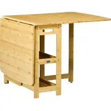 Klapptisch, Esstisch, Esszimmertisch, Küchentisch mit Ablagefächer, verstellbaren Füße, Bambus, Naturholz, 149,5 x 80 x 73,5 cm,