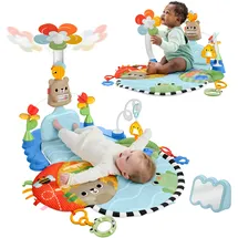 Fisher-Price 3-in-1 Kick & Sway Spieldecke mit sensorischen Spielzeugen zur Entwicklung von Neugeborenen