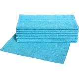 Dyckhoff Waschlappen »Kristall«, (Set, 10 St., 10 Waschlappen (30x30cm), mit Bordüren, blau