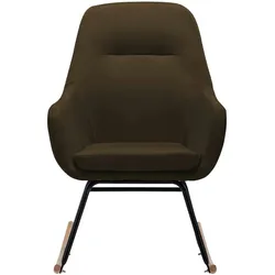 vidaXL Schaukelstuhl Braun Stoff