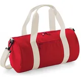 BagBase Mini Barrel Sporttasche (Einheitsgröße) (Rot/Off Weiß)