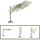 Vidaxl - Sonnenschirm mit Aluminium-Mast 4-lagig Sandfarben 3x3 m - Sonnenschirm - Gartenschirm - Terrassenüberdachung - Sonnenschutz - Polyester