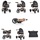 Moni Kombikinderwagen 2 in 1 Thira Babywanne, umbaubar, Sportsitz, Fußabdeckung schwarz