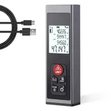 Digitaler Laser-entfernungsmesser – Wiederaufladbarer Typ-c-laser-entfernungsmesser Mit Lcd-hintergrundbeleuchtung, M/in/ft, Mehrere Messmodi, Pythagoras-messung Von Entfernung, Fläche Und Volumen