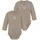 normani Outdoor Sports 2er Pack Baby Merino Langarmbody „Tuai" in Beige | Gr.: 62