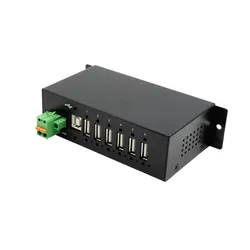 EXSYS EX-1596HMVS 6 Port USB 2.0 Metall HUB mit 15KV ESD Überspannungs-Schutz (Din-Rail)