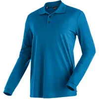Maier Sports Ulrich Langarm-polo - Imperial Blue - 3XL
