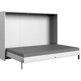 Schrankbett WIMEX "Juist Schrankklappbett Gästebett", weiß, H:154cm, Schrankbetten, horizontal klappbar, 3 Liegeflächen, mit Lattenrost, Made in Germany