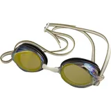 Finis Tide Adult Racing Schwimmbrille, gold mirror/white