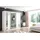 altdecor Schiebetürenschrank Grace 180 x 216 x 61 cm Weiß