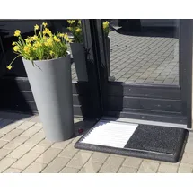 Plus Fußabtreter Cubic 48 x 88 cm mit Rahmen, Rost & Kunststoffmatte