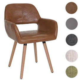 Mendler Esszimmerstuhl HWC-A50 II Kunstleder braun