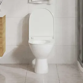 vidaXL Toilettensitz mit Absenkautomatik und Quick-Release Weiß