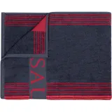 Dyckhoff Sauna- und Wellnesstuch gewebte Motive und dezente Bordürengestaltung - unterschiedliche Dessins und Farbkombinationen - ca. 80 x 200 cm, Sauna rot