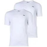 Fila Herren T-Shirt, Multipack - BROD Tee, Rundhals, Kurzarm, Logo Weiß M