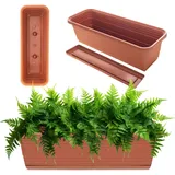 Kadax Blumenkasten 50 x 11,5 x 14,5 cm Terrakotta