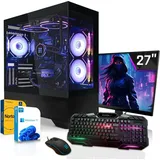 SYSTEMTREFF Gamer PC-Set - Ryzen 7 9800X3D - Nvidia GeForce RTX 5090 32GB - 32GB DDR5 - 1TB NVMe - 27 Zoll Monitor - Windows 11 Pro - Desktop