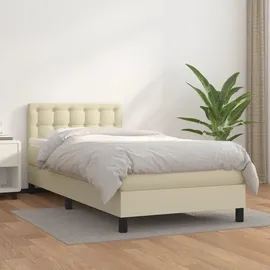 vidaXL Boxspringbett 90 x 190 cm Creme