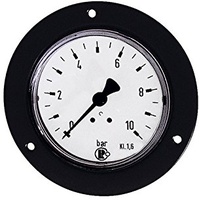 Riegler Standardmano., Frontring schwarz, G 1/8 hinten, 0 -