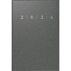 Rido Taschenkalender Partner Industrie I 7,2x11,2cm 1 Woche/2 Seiten Kunststoff anthrazit 2026