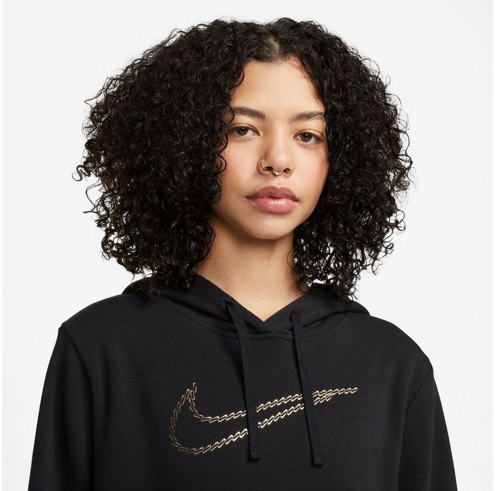 Nike Sportswear Kapuzensweatshirt CLUB FLEECE PREMIUM ESSENTIAL WOMEN'S LOOSE SHINE PULLOVER HOODIE schwarz XS (32/34)