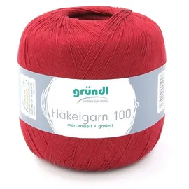 120 Häkelgarn Baumwolle Rot 100 g