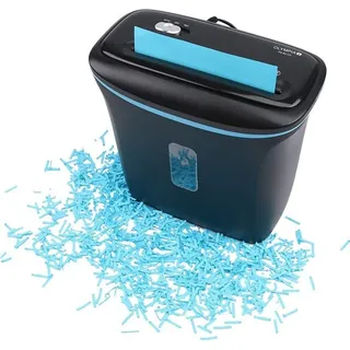 Olympia PS 63 CC | für Papier und Kreditkarten, Sicherheitsstufe P4, Partikelschnitt 6 Blatt, 12 Liter, schwarz
