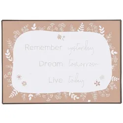 IB Laursen Metallschild Remember yesterday Dream tomorrow Live today, L14 x B20 cm, braun