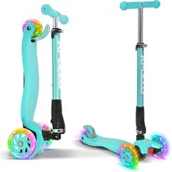 Kinderroller Kids Whiz LED - klapp- und verstellbarer 3-Rad Scooter EINHEITSGRÖSSE