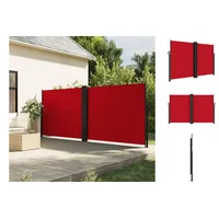 vidaXL Seitenmarkise Ausziehbar Rot 160x1200 cm