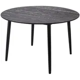 Höffner Esstisch, Schwarz, Holz, 120x75x120 cm, Esszimmer, Tische, Esstische