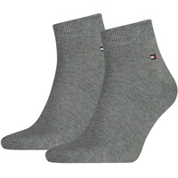 Tommy Hilfiger Herren Quarter Socken, Vorteilspack - Sneaker, Unifarben, 39-49 Grau 39-42
