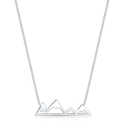 Kette mit Anhänger »Anhänger Berge Mountain 925 Sterling Silber«, Halsschmuck, 99494301-0 Silber