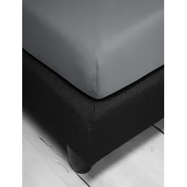 IRISETTE Spannbettlaken Jersey 150 x 200 cm grau