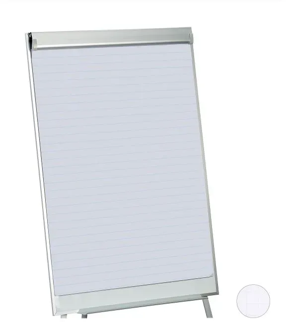 Relaxdays Flipchart Papier 50 Blatt Weiß,Silber