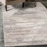 Mazovia Abstraktes Vintage Designer Teppich - Kurzflor - Weich Teppich für Wohnzimmer, Esszimmer - ÖKO-TEX Wohnzimmerteppich - Teppiche Grau Beige 160 x 220 cm