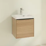 Villeroy & Boch Waschbeckenunterschrank 1 Tür 42,3 x 42,9 x 37,8 cm Schwarz/Nordic Oak