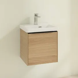 Villeroy & Boch Waschbeckenunterschrank 1 Tür 42,3 x 42,9 x 37,8 cm Schwarz/Nordic Oak