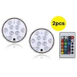 7even LED Untersetzer mit Fernbedienung (Doppelpack!) 2 Stück