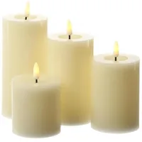 MARELIDA ELIA LED Kerzenset 4 St. beige